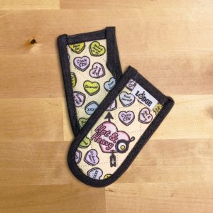 Conversation Heart Handle Holders. Set of Two