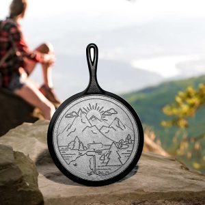 Wanderlust 10.5 Inch Cast Iron Mountain Griddle