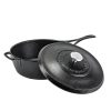 Blacklock 4 Quart Lightweight Cast Iron Deep Skillet With Lid