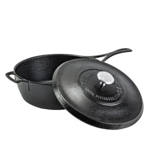 Blacklock 4 Quart Lightweight Cast Iron Deep Skillet With Lid