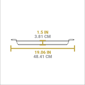 15.5 x 10.5 Inch Seasoned Cast Iron Baking Pan
