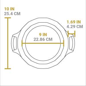 9 Inch Seasoned Cast Iron Pie Pan