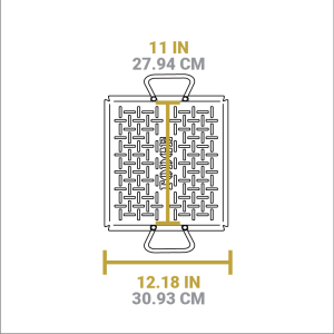 13 x 12 Inch Seasoned Carbon Steel Grilling Basket