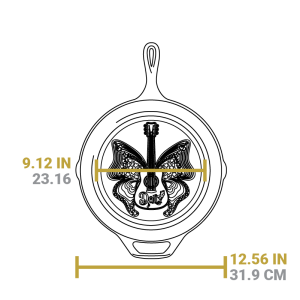 12 Inch Love is Like a Butterfly Dolly Parton Skillet