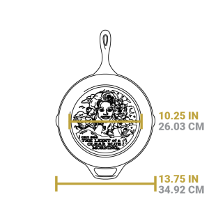 13.25 Inch Light of a Clear Blue Morning Dolly Parton Skillet