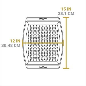 15 x 12 Inch Seasoned Cast Iron Grill Topper