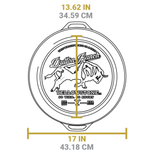 Yellowstone? 17 Inch Seasoned Cast Iron So Wild. So Angry Dual Handle Pan