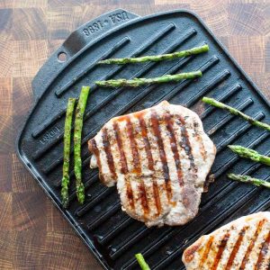 19 x 9.5 Inch Seasoned Cast Iron Reversible Grill/Griddle