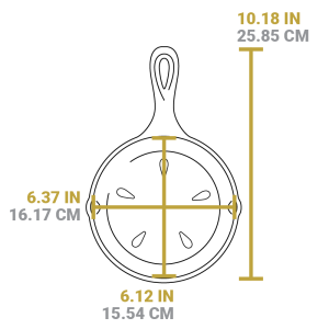 6.5 Inch Seasoned Cast Iron Smoker Skillet