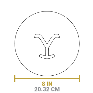 Yellowstone? 8 Inch Round Seasoned Cast Iron Power Y Grill Press