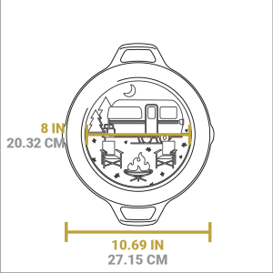 Wanderlust 10.25 Inch Cast Iron Dual Handle Camper Pan