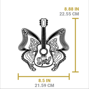 8 Inch Love is Like a Butterfly Dolly Parton Trivet
