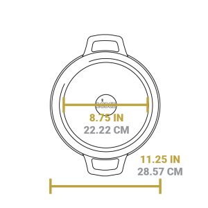 Chef Collection 6 Quart Double Dutch Oven