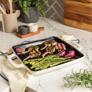 USA Enamel 11 Inch Enameled Cast Iron Grill Pan