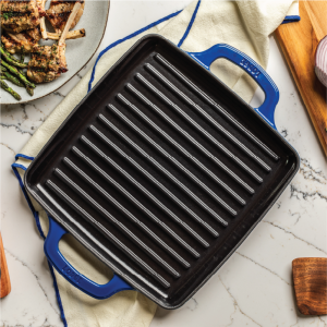 USA Enamel 11 Inch Enameled Cast Iron Grill Pan