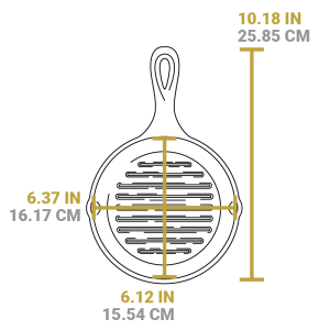 Round Cast Iron Grill Pan